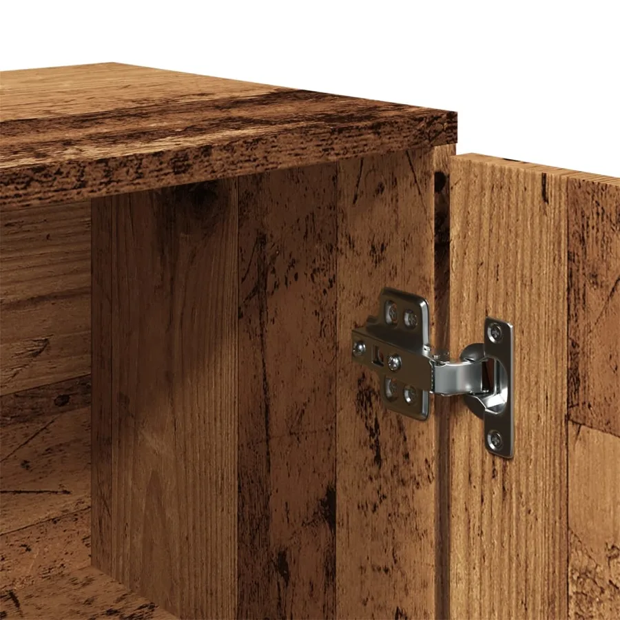 Buffet vieux bois 88x30x64 cm bois d'ingénierie - 8
