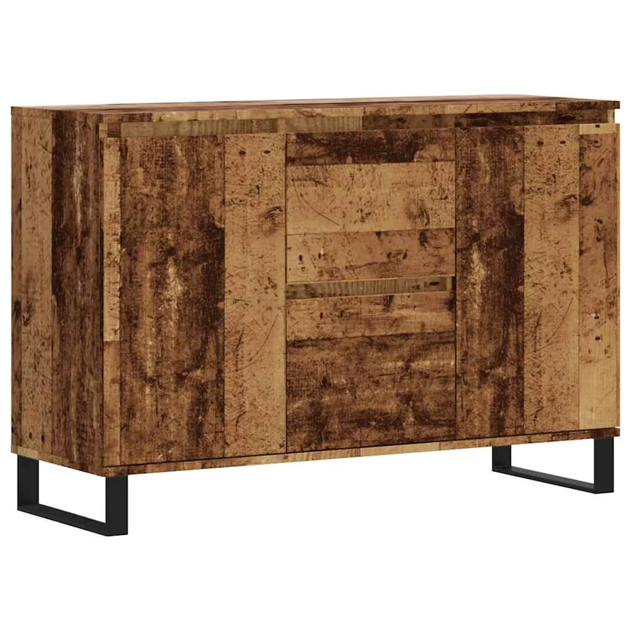 Buffet vieux bois 101,5x35x70 cm bois d’ingénierie - 2