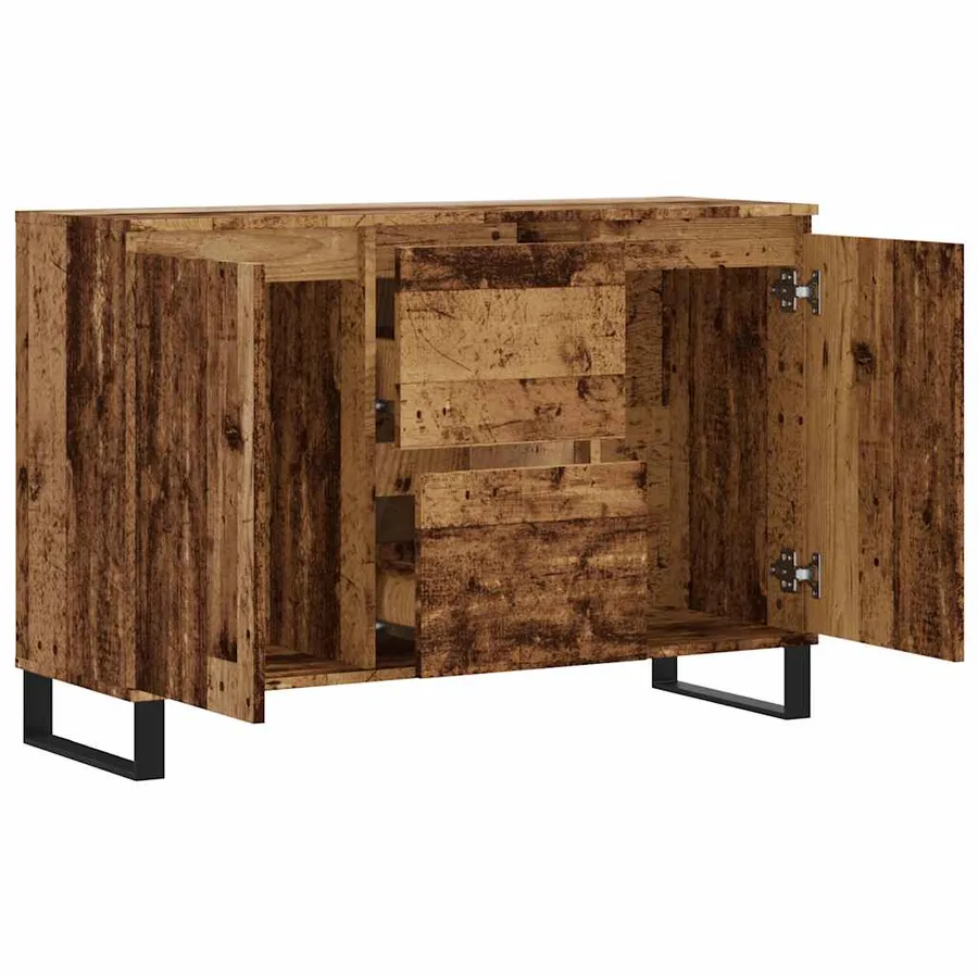 Buffet vieux bois 101,5x35x70 cm bois d’ingénierie - 7