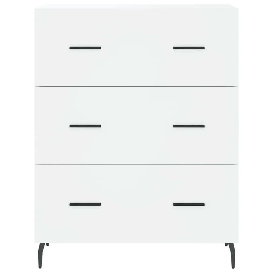 Buffet haut Blanc 69,5x34x180 cm Bois d'ingénierie - 8
