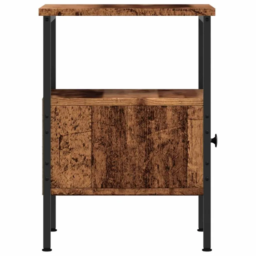 Tables de chevet 2 pcs vieux bois 34x36x50 cm bois d'ingénierie - 7