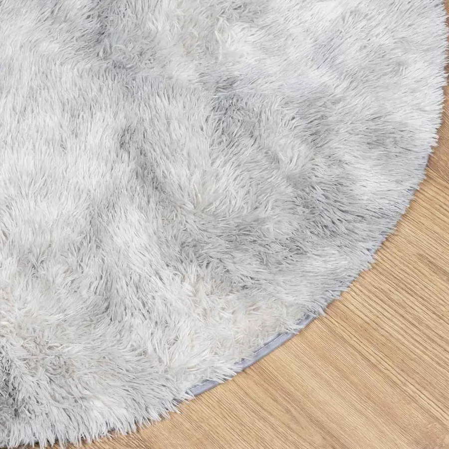 Tapis Shaggy à poils longs NAVARRA gris argenté 240x240 cm - 4