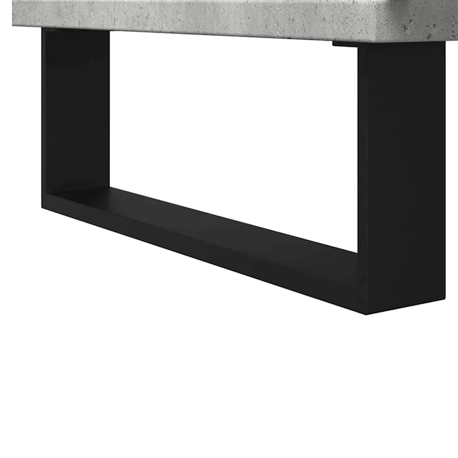 Armoire de lavabo de salle de bain gris béton 65x33x60 cm - 10