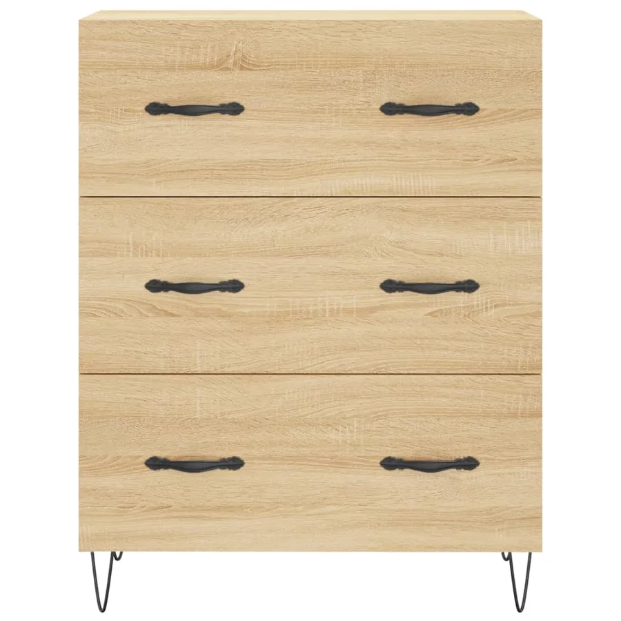 Buffet haut Chêne sonoma 69,5x34x180 cm Bois d'ingénierie - 8