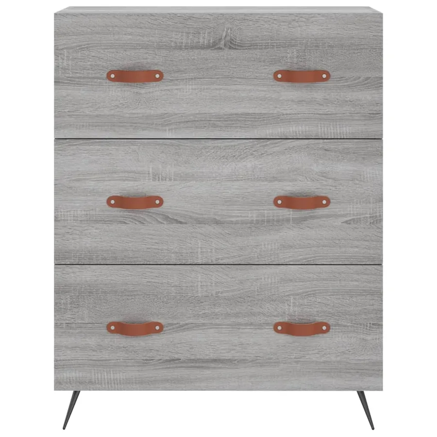 Buffet haut Sonoma gris 69,5x34x180 cm Bois d'ingénierie - 7