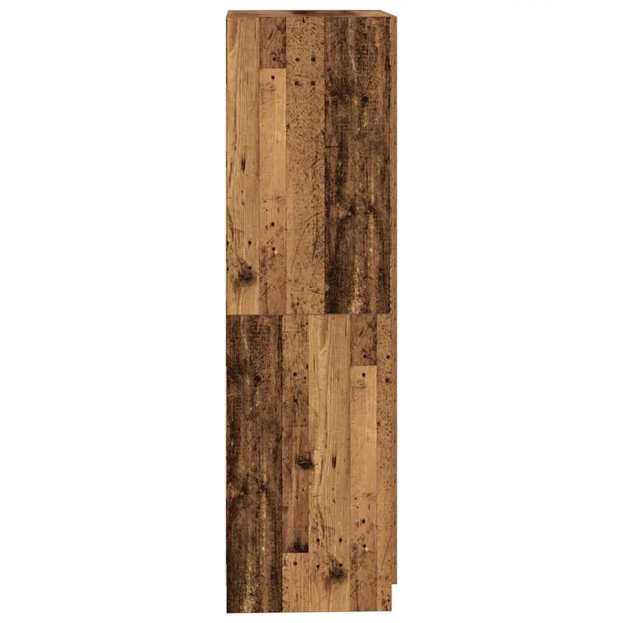 Garde-robe vieux bois 90x52x200 cm bois d'ingénierie - 5