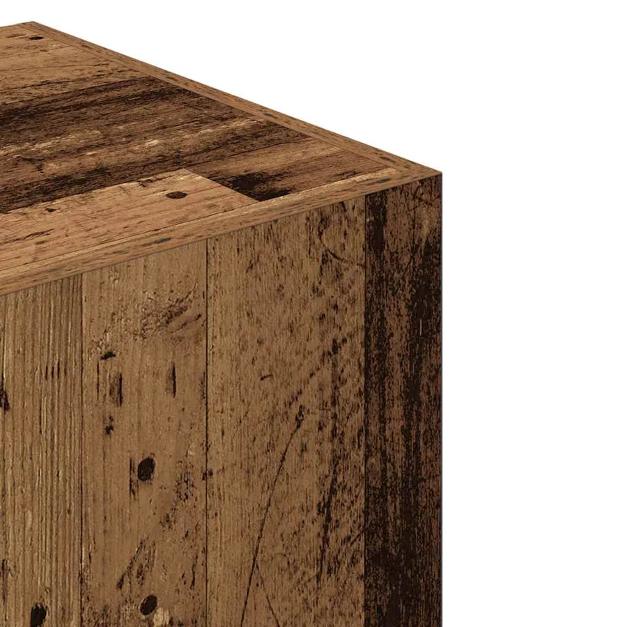 Garde-robe vieux bois 90x52x200 cm bois d'ingénierie - 7