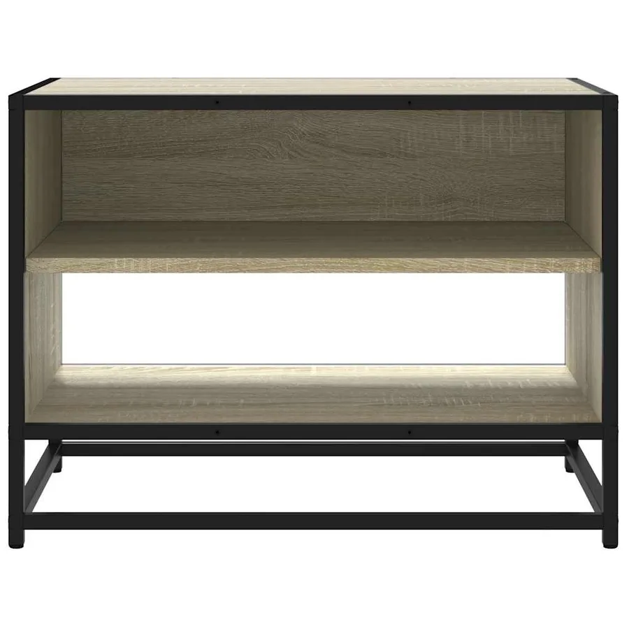 Meuble TV chêne sonoma 61x40x46 cm bois d'ingénierie et métal - 4