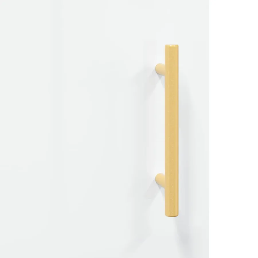 Buffet haut Blanc brillant 69,5x34x180 cm Bois d'ingénierie - 10