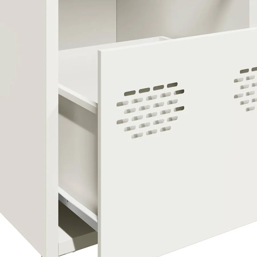 Buffet blanc 68x39x73,5 cm acier laminé à froid - 9