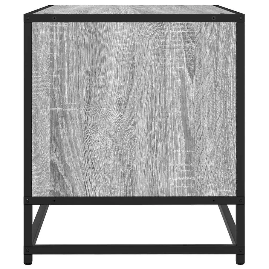 Meuble TV sonoma gris 61x40x46 cm bois d'ingénierie et métal - 6