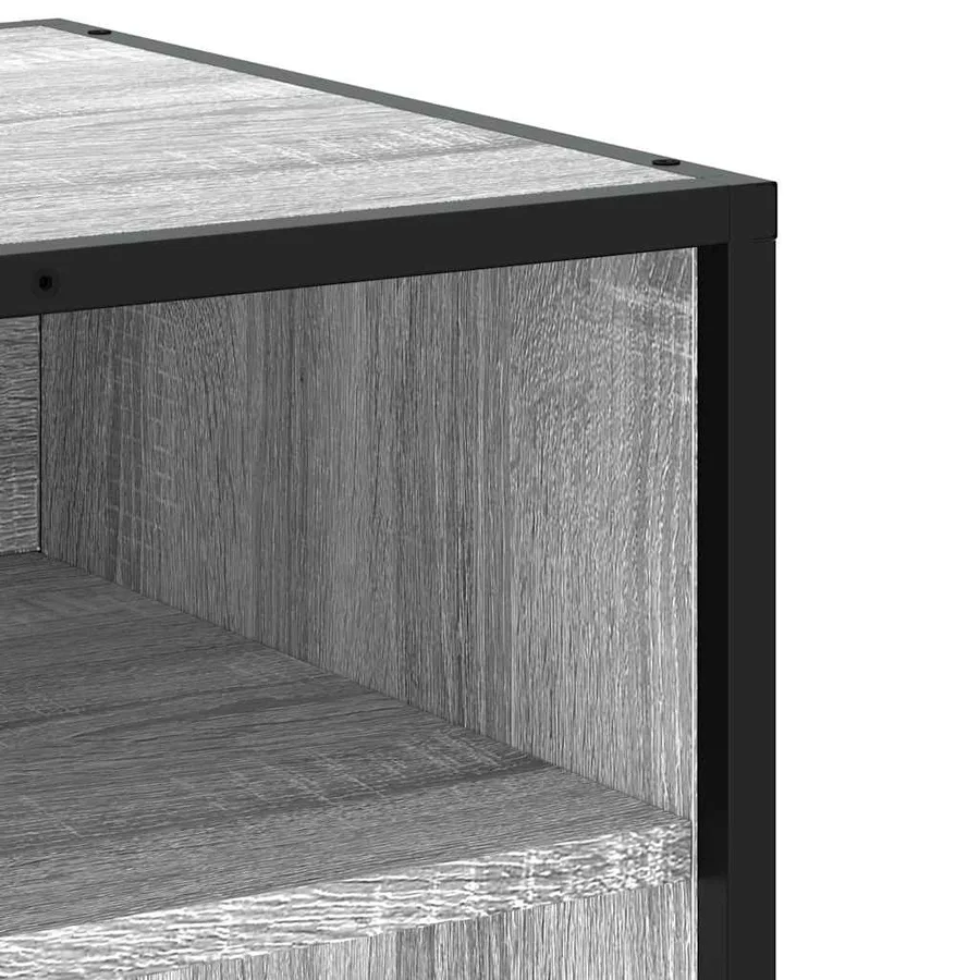 Meuble TV sonoma gris 61x40x46 cm bois d'ingénierie et métal - 7