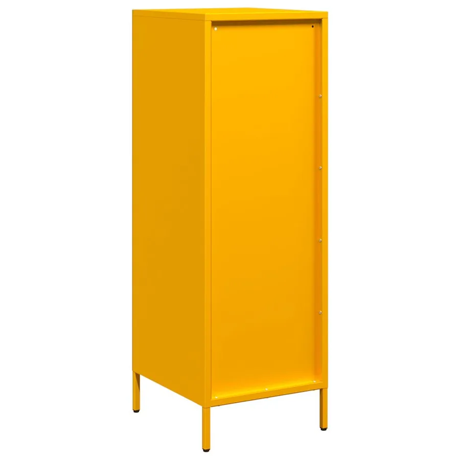 Buffet haut jaune moutarde 39x35x103,5 cm acier - 7