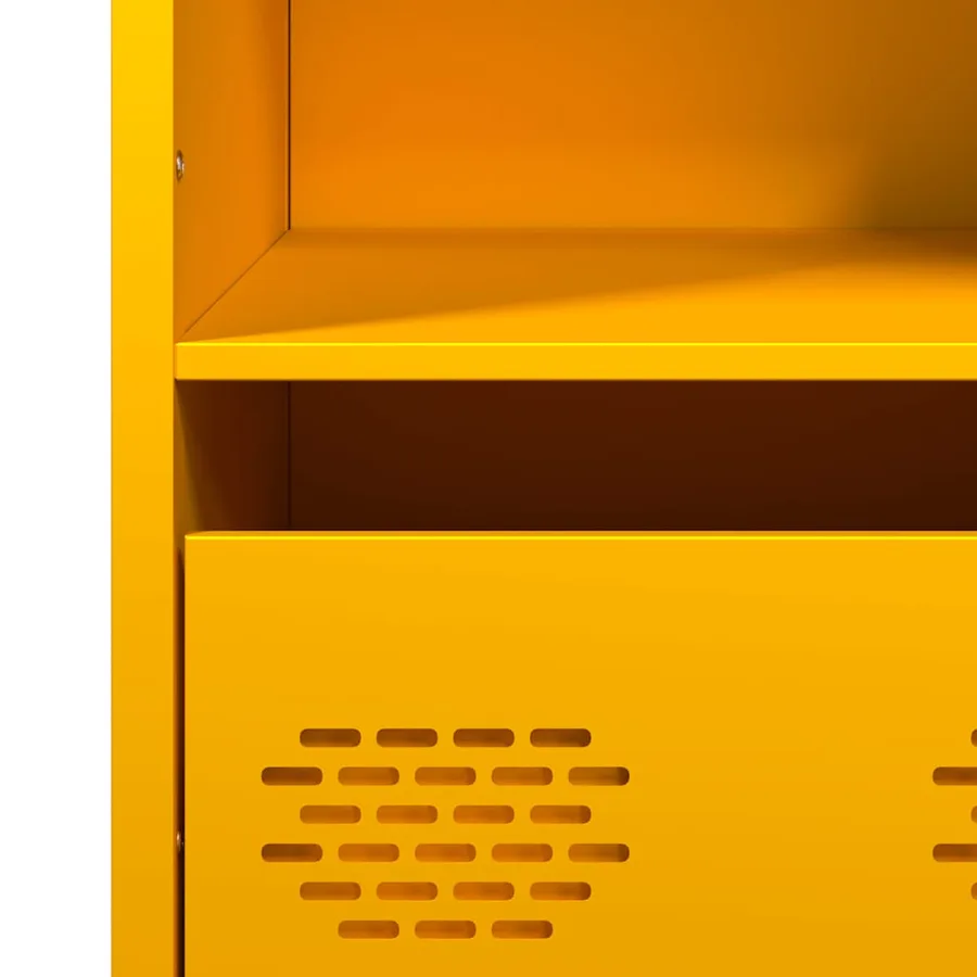 Buffet haut jaune moutarde 35x39x103,5 cm acier - 10