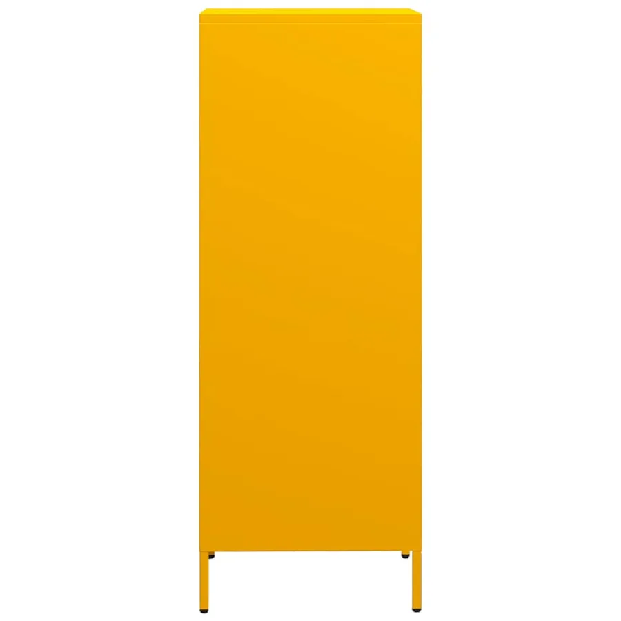 Buffet haut jaune moutarde 35x39x103,5 cm acier - 6