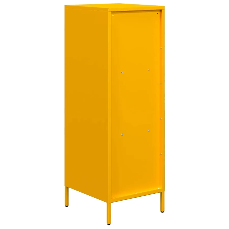 Buffet haut jaune moutarde 35x39x103,5 cm acier - 7