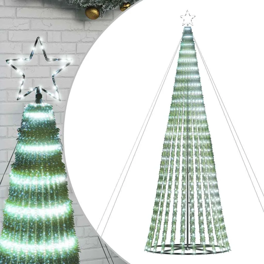 Sapin de Noël à LED 1028 LED blanc froid 403 cm - 2