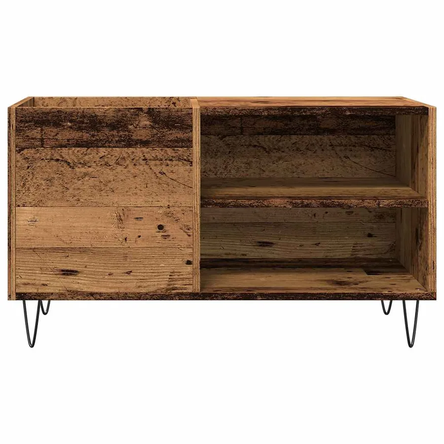 Armoire à disques vieux bois 84,5x38x48 cm bois d'ingénierie - 4