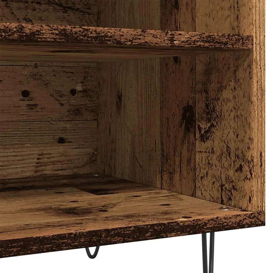 Armoire à disques vieux bois 84,5x38x48 cm bois d'ingénierie - 8