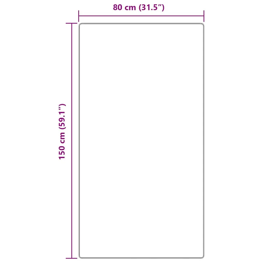 Tapis Shaggy Anti-dérapant Marron 80 x 150 cm PP - 8