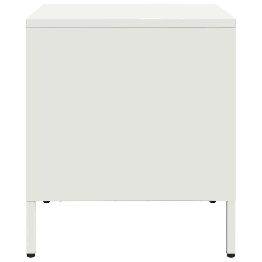 Table de chevet blanc 35x39x43,5 cm acier - 6