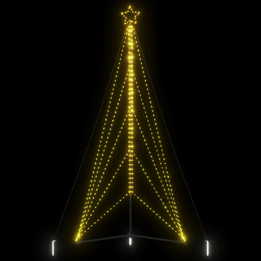 Sapin de Noël à LED 615 LED blanc chaud 404,5 cm