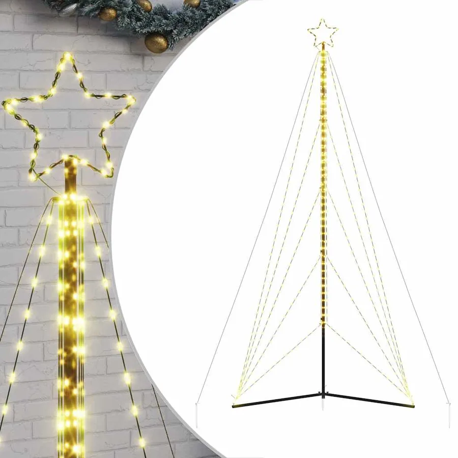 Sapin de Noël à LED 615 LED blanc chaud 404,5 cm - 2