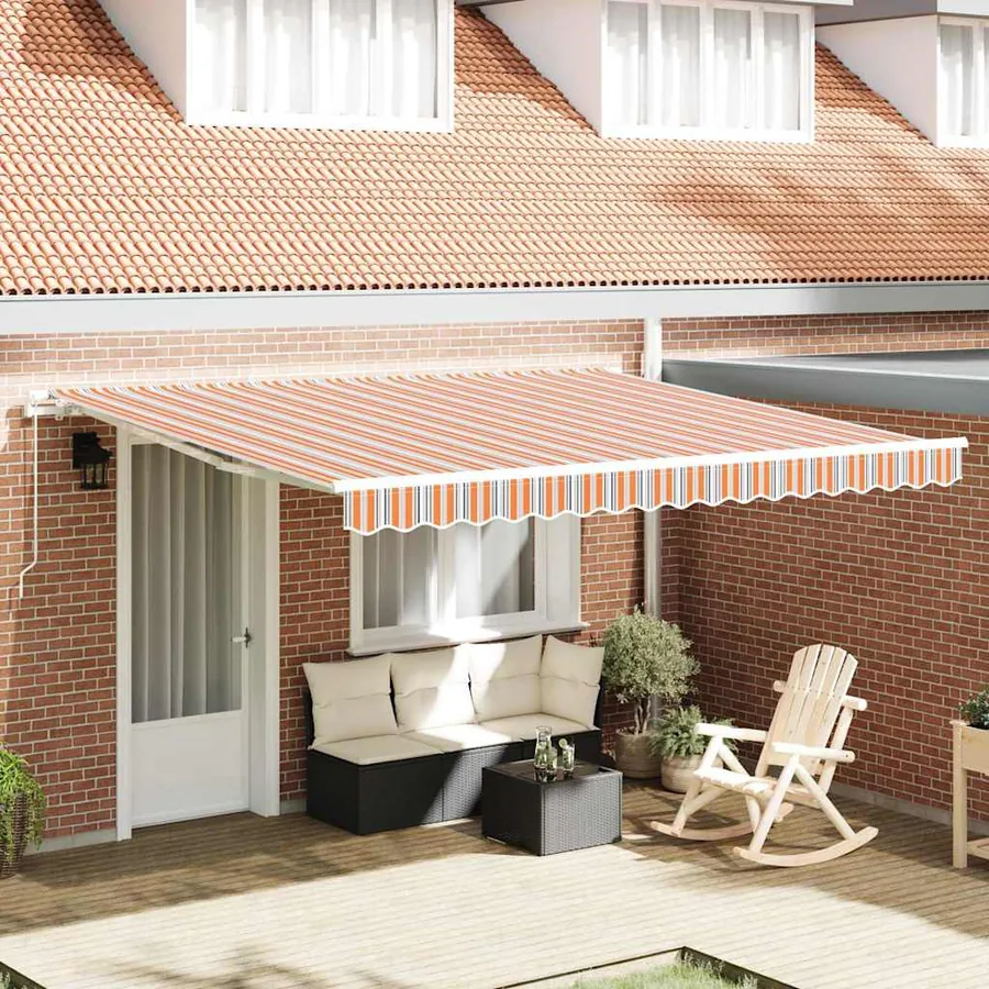 Auvent rétractable Multicolore 400 × 300 cm