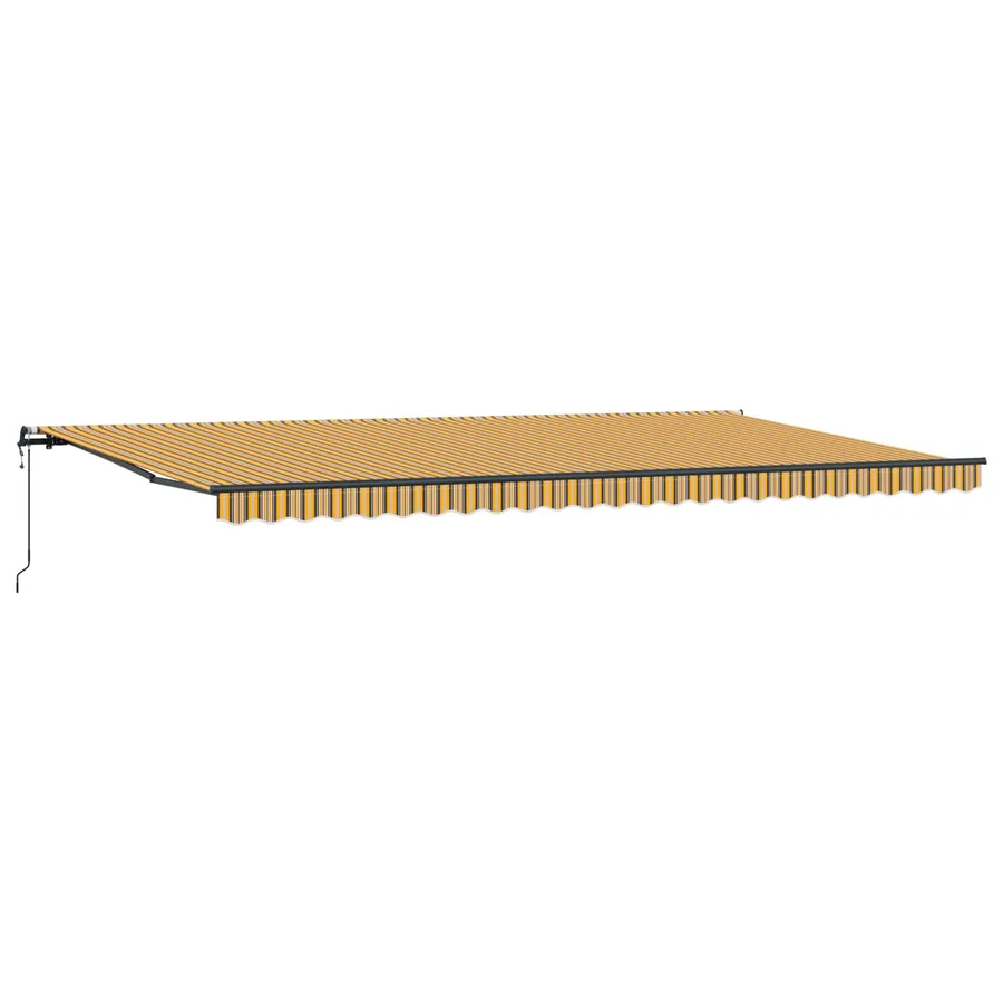 Auvent rétractable Multicolore 600 × 300 cm Tissu et Aluminium - 2