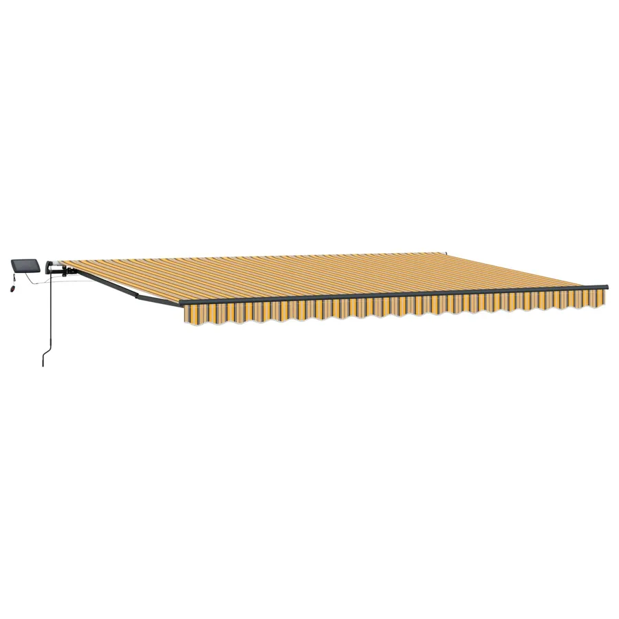Auvent rétractable Multicolore 500 × 350 cm Tissu et Aluminium - 2