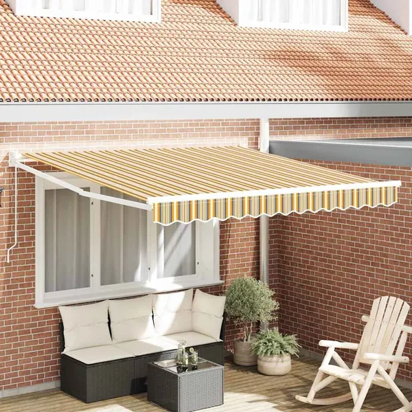 Auvent rétractable Multicolore 350 x 250 cm