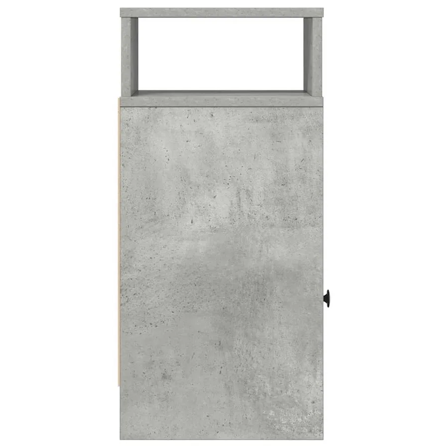 Table de chevet avec tiroir gris béton 25x31x66 cm - 6