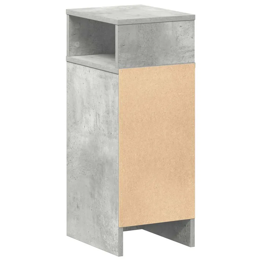 Table de chevet avec tiroir gris béton 25x31x66 cm - 7
