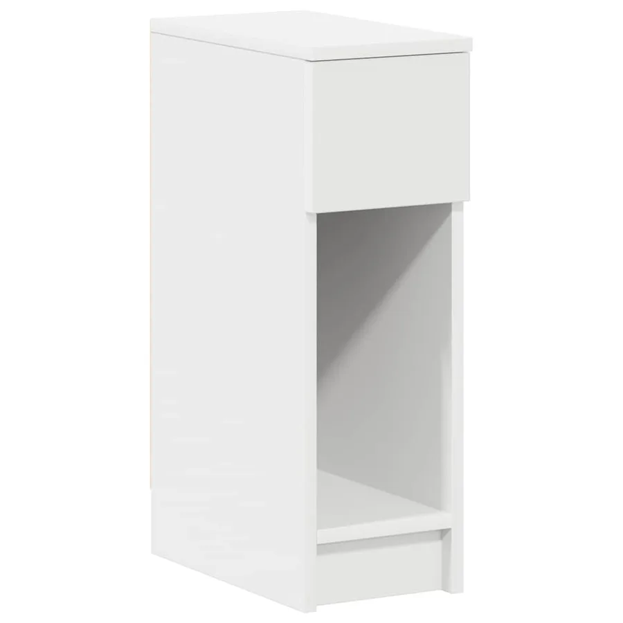 Table de chevet avec tiroir blanc 20x36x60 cm - 2