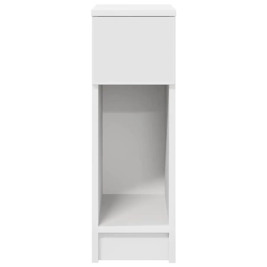 Table de chevet avec tiroir blanc 20x36x60 cm - 4