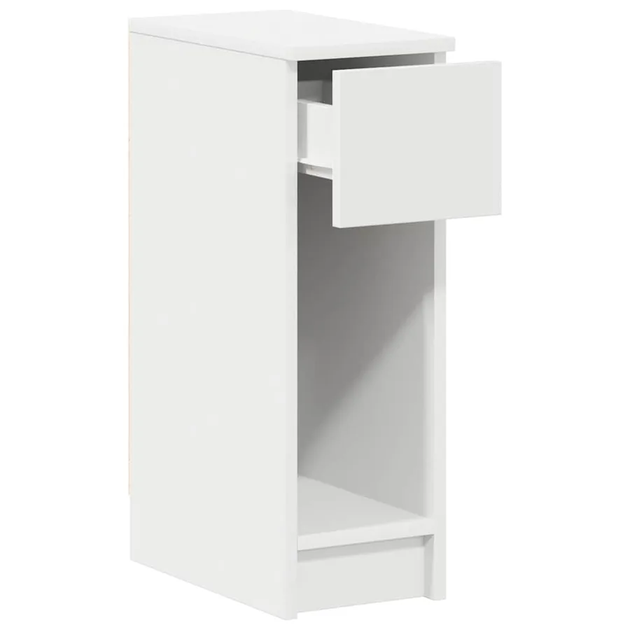 Table de chevet avec tiroir blanc 20x36x60 cm - 5