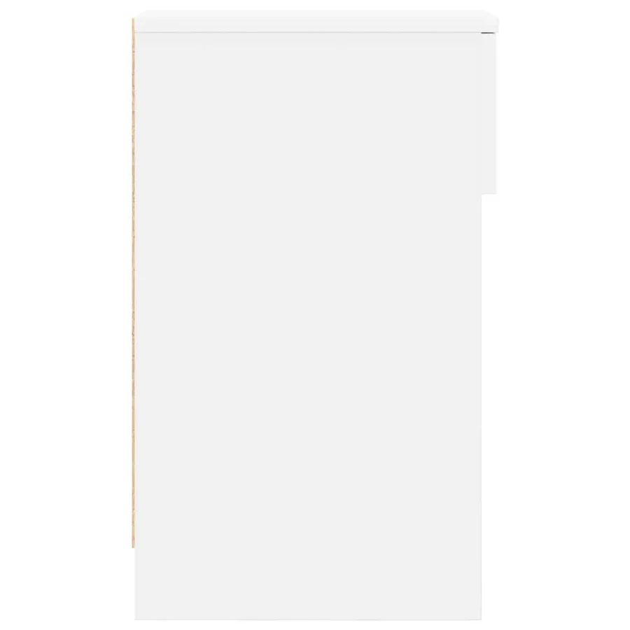 Table de chevet avec tiroir blanc 20x36x60 cm - 6