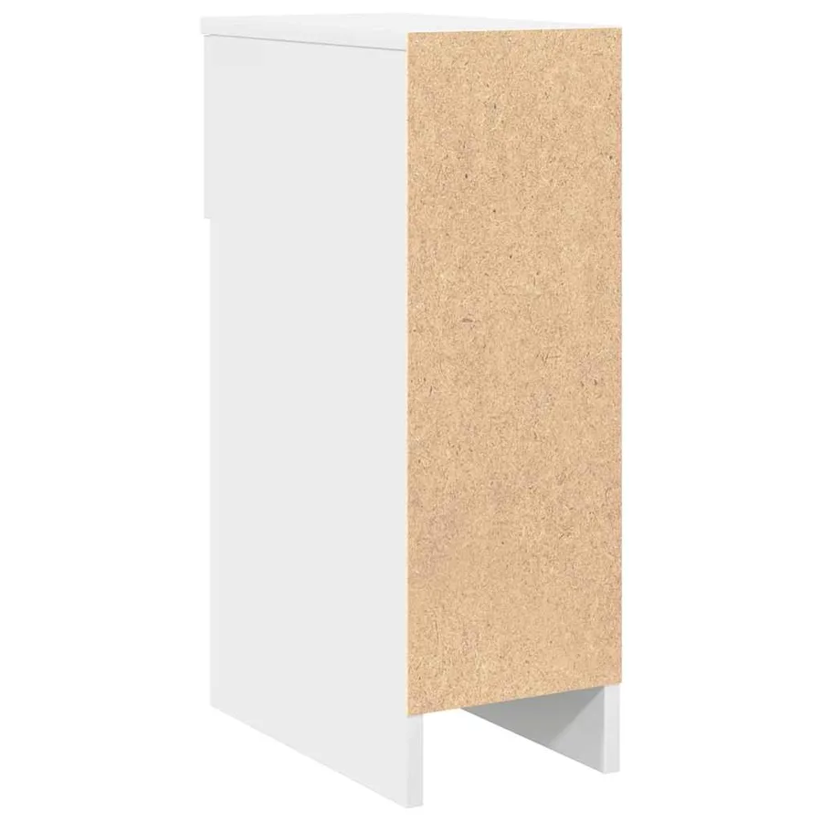 Table de chevet avec tiroir blanc 20x36x60 cm - 7