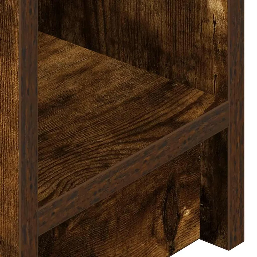 Tables de chevet avec tiroir 2 pcs chêne fumé 20x36x60 cm - 10