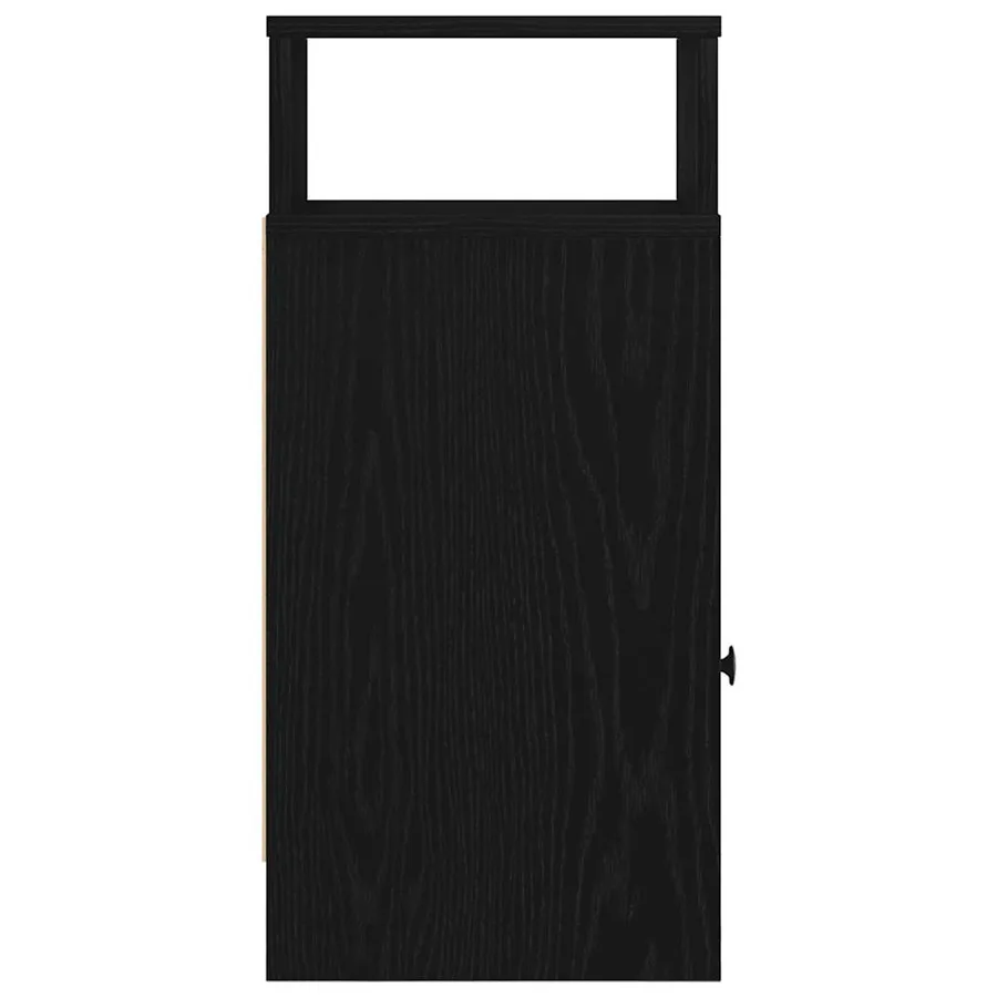 Tables de chevet 2 pcs avec tiroir noir 25x31x66 cm - 6