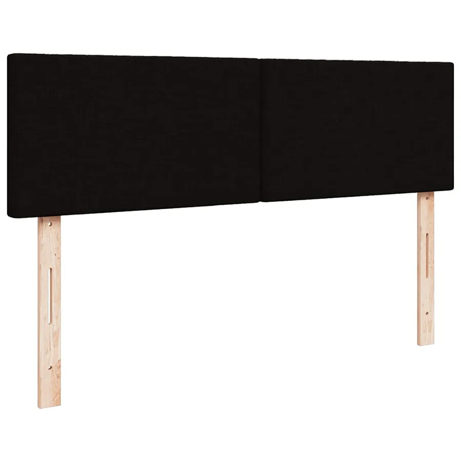 Cadre de lit ottoman avec matelas noir 180x200cm tissu - 9