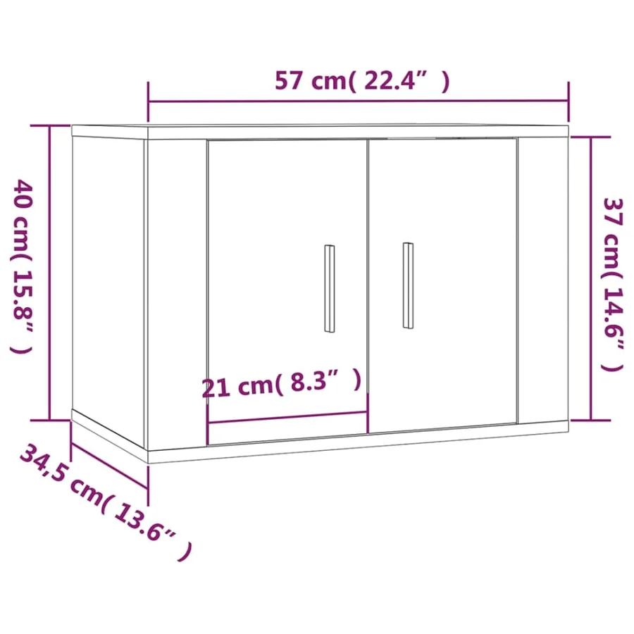 Ensemble de meubles TV 4 pcs Sonoma gris Bois d'ingénierie - 11