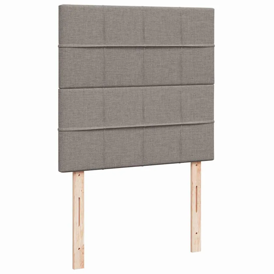 Lit ottoman avec matelas taupe 90x200 cm tissu - 9
