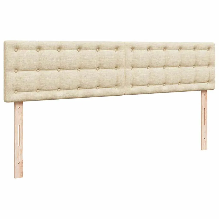Cadre de lit ottoman avec matelas crème 180x200 cm tissu - 10