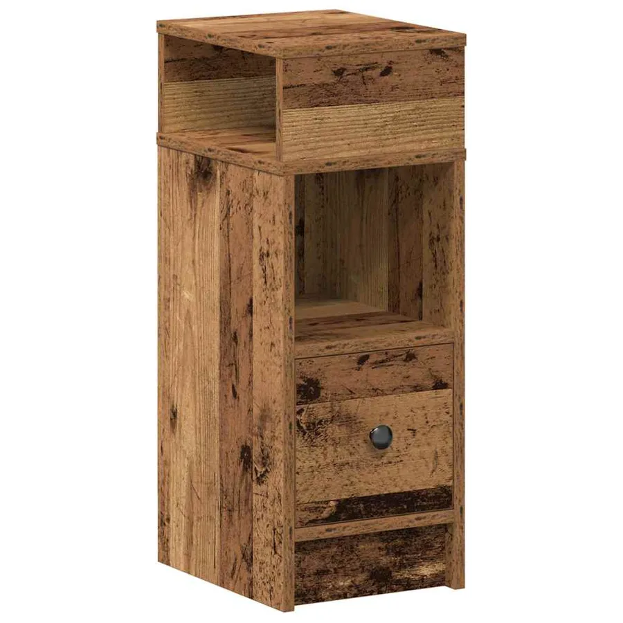 Tables de chevet 2 pcs avec tiroir bois ancien 25 x 31 x 66 cm - 5