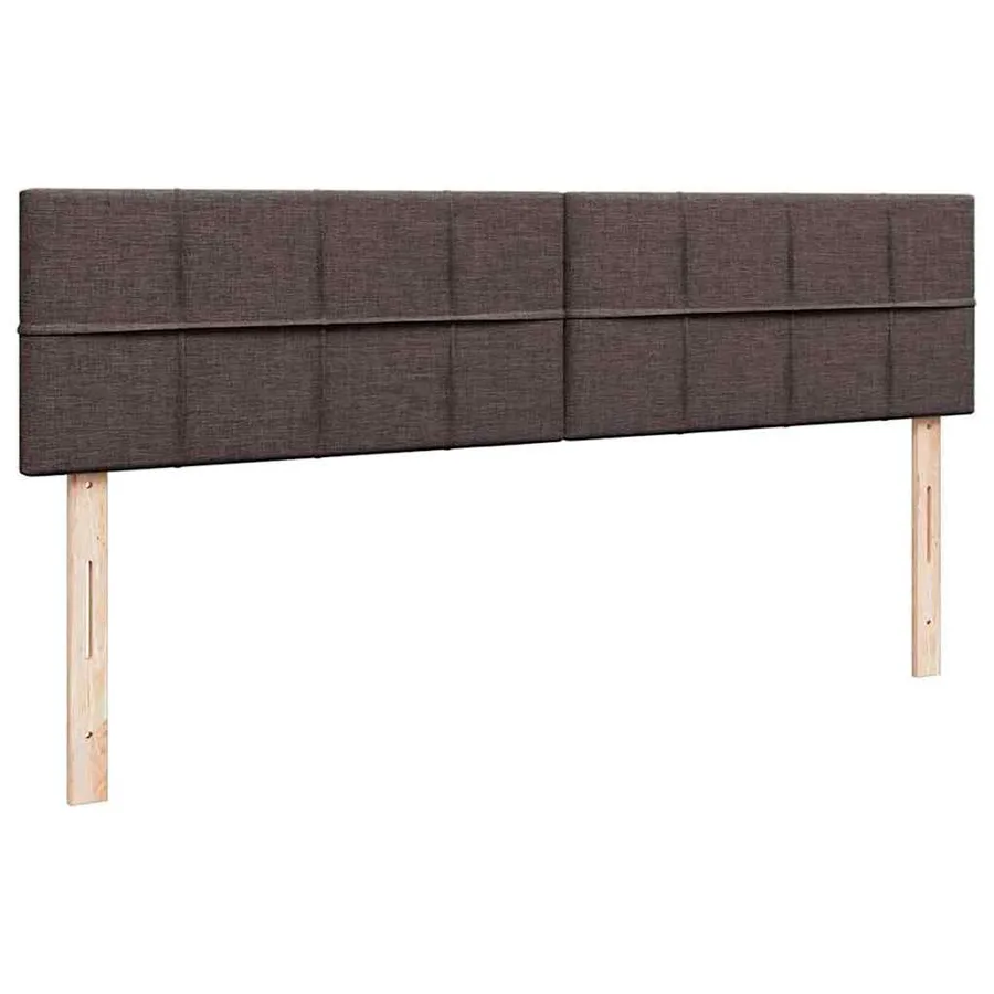 Cadre de lit ottoman avec matelas marron foncé 180x200 cm tissu - 10
