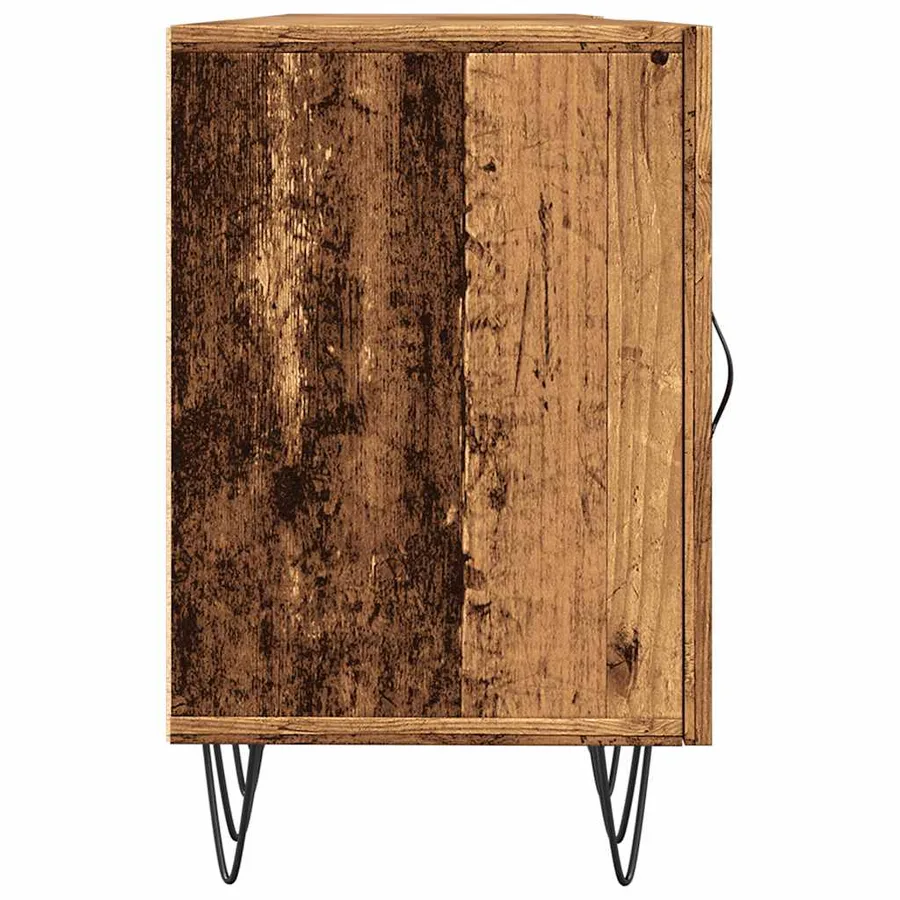Meuble TV vieux bois 150x30x50 cm bois d'ingénierie - 6