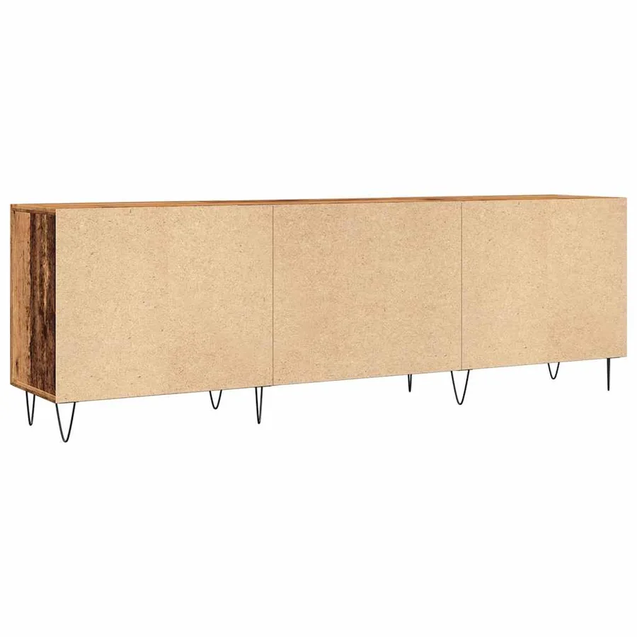Meuble TV vieux bois 150x30x50 cm bois d'ingénierie - 7