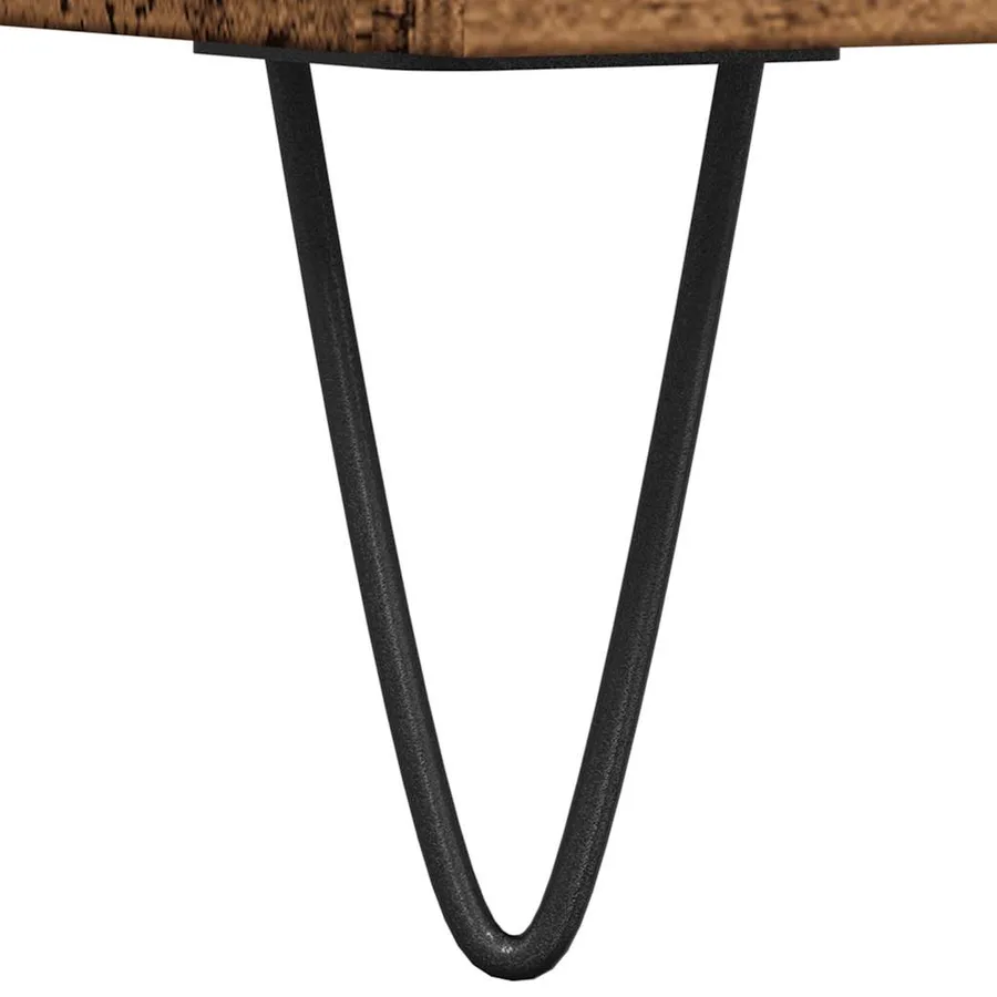 Meuble TV vieux bois 150x30x50 cm bois d'ingénierie - 9