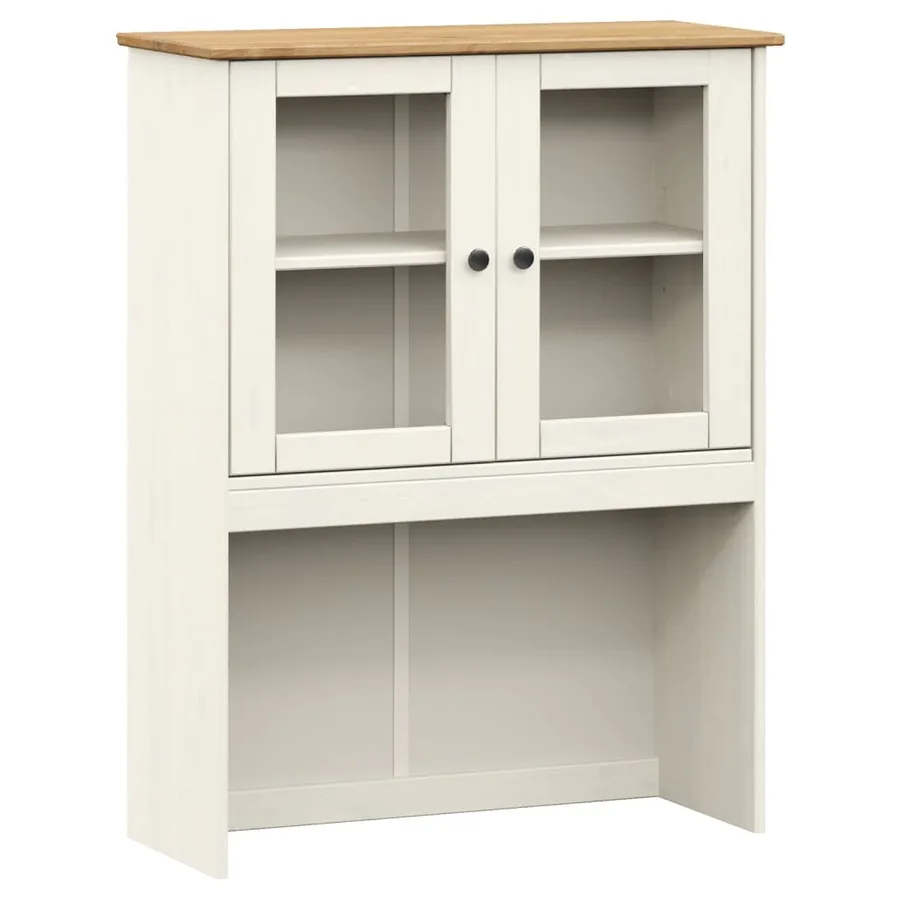 Buffet haut VIGO blanc 78x40x175 cm bois massif de pin - 8